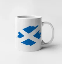 Skotská vlajka kreslená štetcem