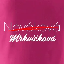 Svatební triko - změna příjmení
