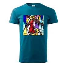 Vitráž - Ježíš a kříž