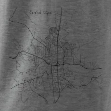 Česká Lípa - Mapa černobílá