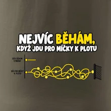 Nejvíc běhám když jdu pro míčky k plotu