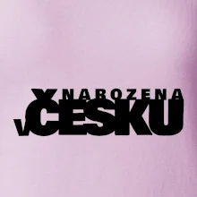 Nápis - Narozena v Česku