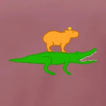 Kapybara na krokodýlovi (Moňas)