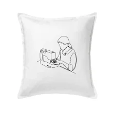 Švadlena a šicí stroj jedním tahem