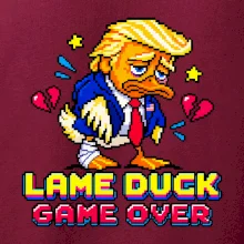 Trump lame duck pixel art game over