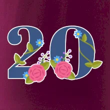 Květinové číslo kreslené - 20