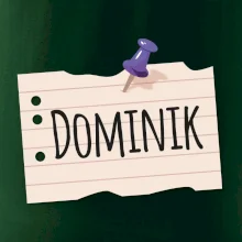 Papírek se jmenovkou - prso - vlastní jméno