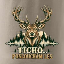 Ticho poslouchám les jelen zvuková křivka
