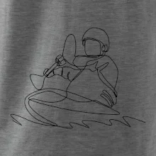 Kajak na vodě jedním tahem