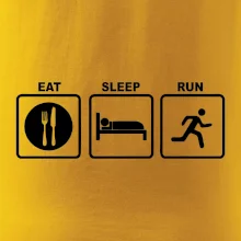 Eat sleep run čtverce