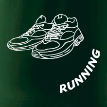 Running nápis šikmo