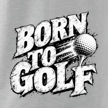 Born to golf černobílý drsný potisk