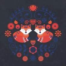 Folklor - dvě lišky