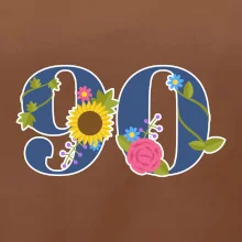 Květinové číslo kreslené - 90