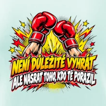 Není důležité vyhrát - komiksové červené boxerské rukavice