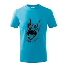 Černobílá karikatura Německý ovčák