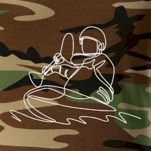 Kajak na vodě jedním tahem