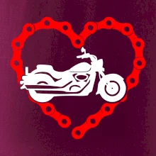 Moto srdce řetěz - chopper