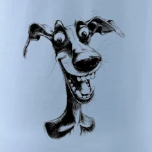 Černobílá karikatura chrt