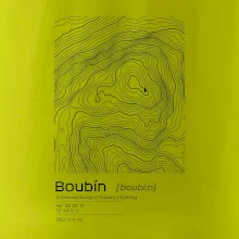 Boubín - vrstevnice v obdélníku
