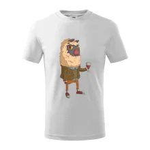 Alpaka s vínem muž