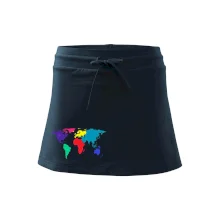 Světové kontinenty bez názvů - barevné