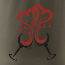 Víno je láska kulaté skleničky