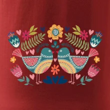 Folklor - dva barevní ptáčci