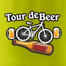 Tour de beer - kolo - pivo a nápis na zádech