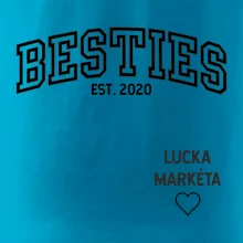 Párové mikiny - Besties (Rok a jména na rukávu)