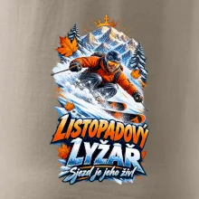 Listopadový lyžař král zasněžených svahů