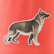 Německý ovčák - hnědý kreslený