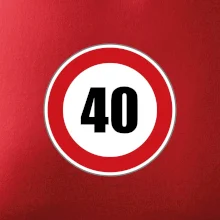 Dopravní značka - omezení rychlosti 40
