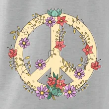 Peace symbol pískový