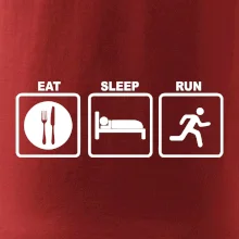 Eat sleep run čtverce