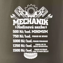 Mechanik - hodinová sazba