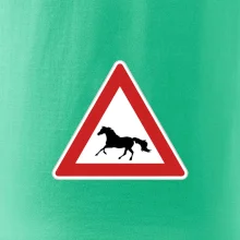 Dopravní značka - Pozor kůň běžící
