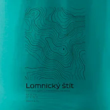 Lomnický štít - vrstevnice v obdélníku