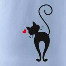 Zamilovaná kočka zezadu