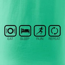 Eat sleep run repeat v řadě Eat sleep run repeat v řadě