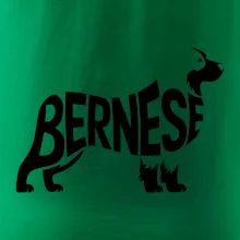 Bernese Mountain Dog nápis v těle