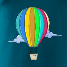 Horkovzdušný balon v oblacích