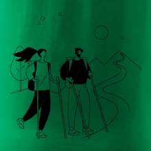 Kreslený pár na výletě