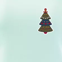 Folklor na prsu vánoční stromek