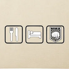 Eat sleep MMA v řádku
