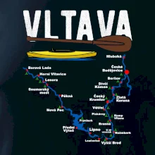 Mapa řeky Vltavy