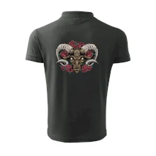 Hlava berana s růžemi