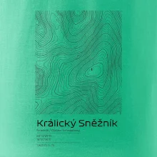 Králický Sněžník - vrstevnice v obdélníku