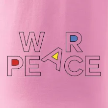 War, peace - barevný nápis