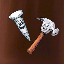 Parové triko - Kladivo a hřebík